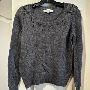 Loft Sweater with Rhinestone at neckline